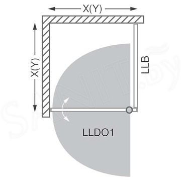 Душевой уголок Roth (Roltechnik) Lega Line LLDO1 80 + LLB intimglass