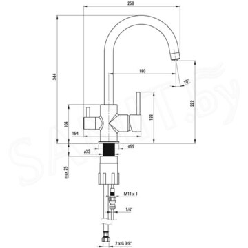 Смеситель для кухонной мойки Deante Deante BCH N64M с подключением к фильтру воды