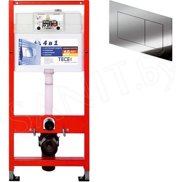 Система инсталляции для унитаза TECEbase kit 9400401S (9400412) c кнопкой и умным подвесным унитазом Lavinia Boho Smart V-Clean 3359101R