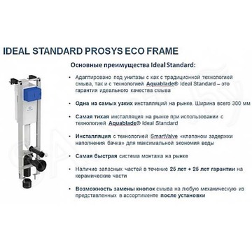 Система инсталляции для подвесного унитаза Ideal Standard Prosys Eco Frame E233267