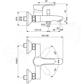Набор смесителей Ideal Standard ALPHA 3 в 1 BD004AA