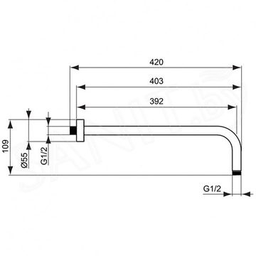 Душевая система скрытого монтажа Ideal Standard Ceratherm C100 A7572AA с термостатом