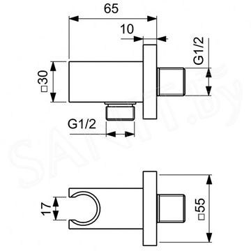 Душевая система скрытого монтажа Ideal Standard Ceratherm C100 A7572AA с термостатом
