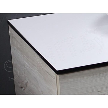 Столешница Vela (компакт-плита) 12 мм белый матовый с черной кромкой