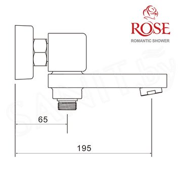 Смеситель для ванны Rose R1002