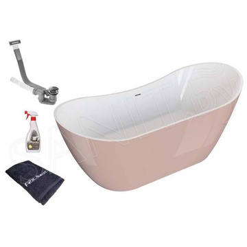 Акриловая ванна Polimat Abi розовая