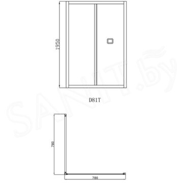 Душевая дверь Cerutti Bella D81T / D101T
