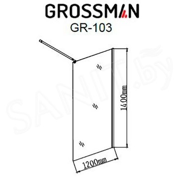 Душевая шторка на ванну Grossman GR-103 / GR-103N