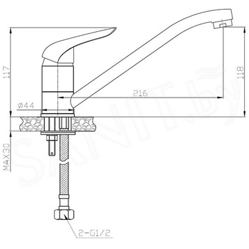 Смеситель для кухонной мойки AV Engineering AVKOR4-A138-212