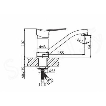 Смеситель для кухонной мойки AV Engineering AVLAW4-B589-636