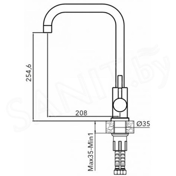 Смеситель для кухонной мойки AV Engineering AVZAR4-B304BK-737