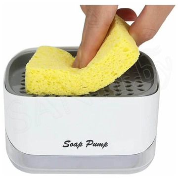 Диспенсер кухонный для моющего средства с губкой + доска разделочная Shteiger Profi