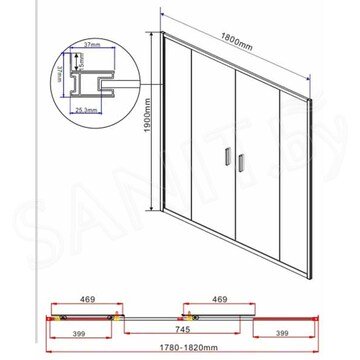 Душевая дверь Vincea Garda VDS-1G2180CL