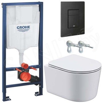 Комплект инсталляции Grohe Solido 38811KF0 с унитазом Roxen Simple Compact 530120-01 Rimless Soft Close