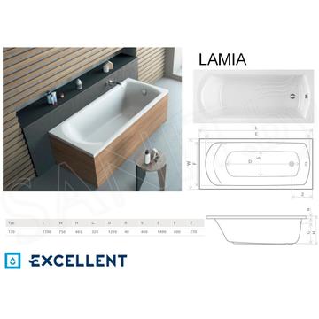 Акриловая ванна Excellent Lamia