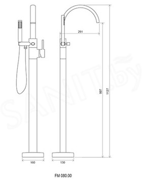 Крепеж для вертикального монтажа смесителя kaiser 0035