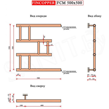 Полотенцесушитель Fincopper FCM хром