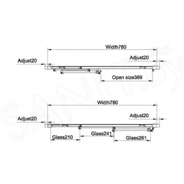 Душевая дверь Omnires Chelsea NDT-X