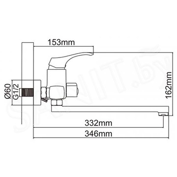 Смеситель для ванны Ledeme H42 L2242