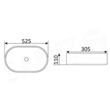 Умывальник CeramaLux N9025 / N9025-1