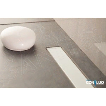 Душевой лоток Pestan Confluo Frameless Line White Glass 2 в 1 (хром + белое стекло)
