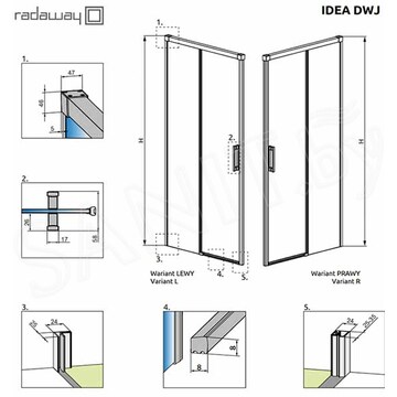 Душевая дверь Radaway Idea DWJ