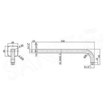 Кронштейн для верхнего душа Omnires RA15BL