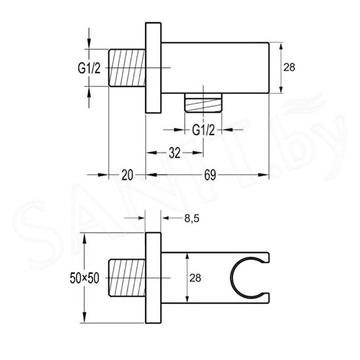 Шланговое подключение Omnires 8876CR