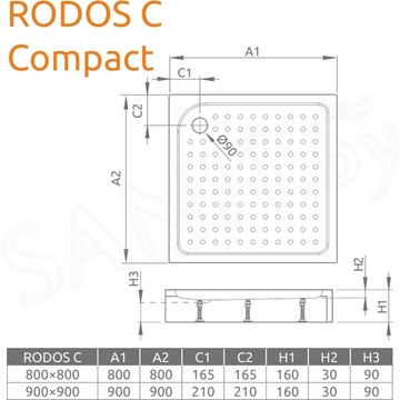 Душевой поддон Radaway Rodos C Compact