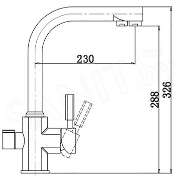 Смеситель для кухонной мойки Kaiser Decor 40144 / 40144-5 под фильтр