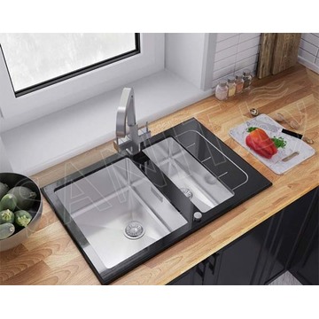 Кухонная мойка ZorG GS 7850-2 black