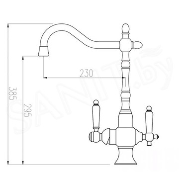 Смеситель для кухонной мойки Zorg ZR 336 YF-50 под фильтр