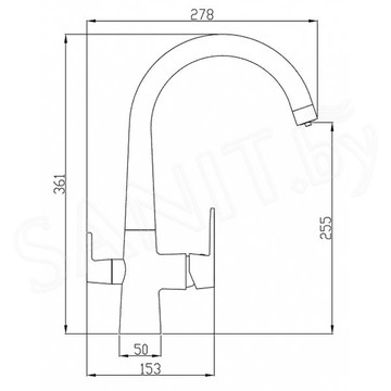 Смеситель для кухонной мойки Zorg Steel Hammer SH 819 под фильтр