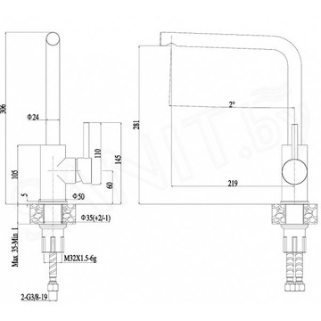 Смеситель для кухонной мойки Zorg Steel Hammer SH 7014 D Inox