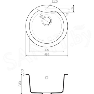 Кухонная мойка Omoikiri Yasugata 48R