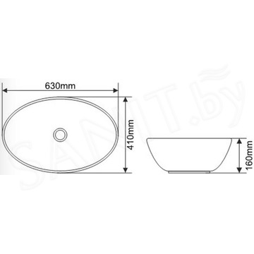 Умывальник CeramaLux D1104