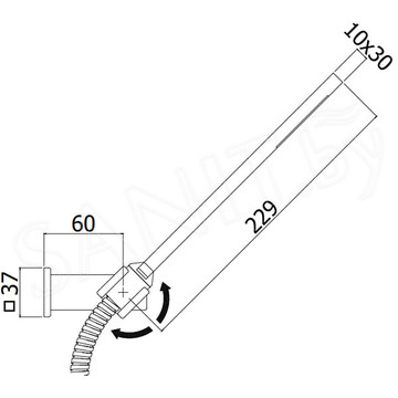 Душевая лейка со шлангом Paffoni Level ZDUP059NO