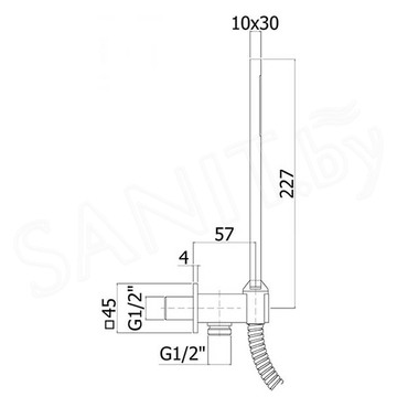 Шланговое подключение с лейкой Paffoni Premium ZDUP095NO