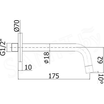 Излив для ванны Paffoni Light ZBOC045CR / ZBOC045ST