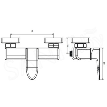 Смеситель для душа Omnires Siena SN7340CR