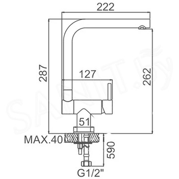 Смеситель для кухонной мойки Ledeme L74007