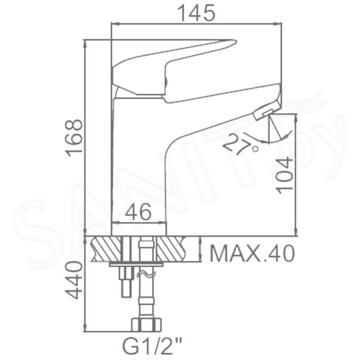 Смеситель для умывальника Ledeme L1051