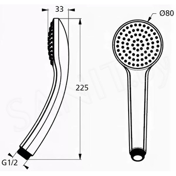 Душевая лейка Ideal Standard Idealrain B9400AA