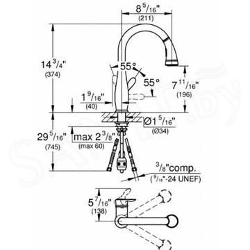 Смеситель для кухонной мойки Grohe Parkfield 30213ZC1