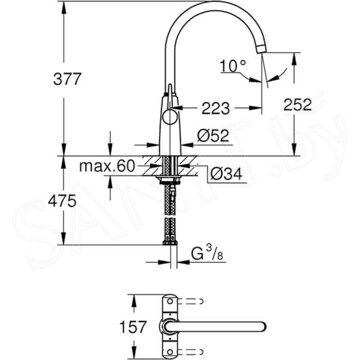 Смеситель для кухонной мойки Grohe Ambi 30189000