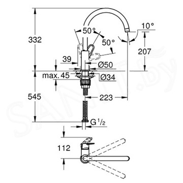 Смеситель для кухонной мойки Grohe BauFlow 31230001