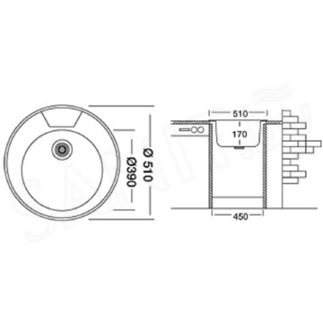 Кухонная мойка Kromevye EC 246 D