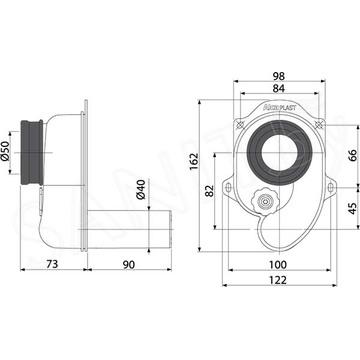 Сифон для писсуара AlcaPlast A45B