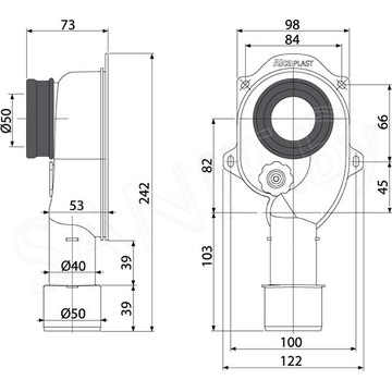 Сифон для писсуара AlcaPlast A45C