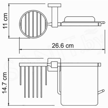 Держатель для туалетной бумаги Wasserkraft Lippe K-6559